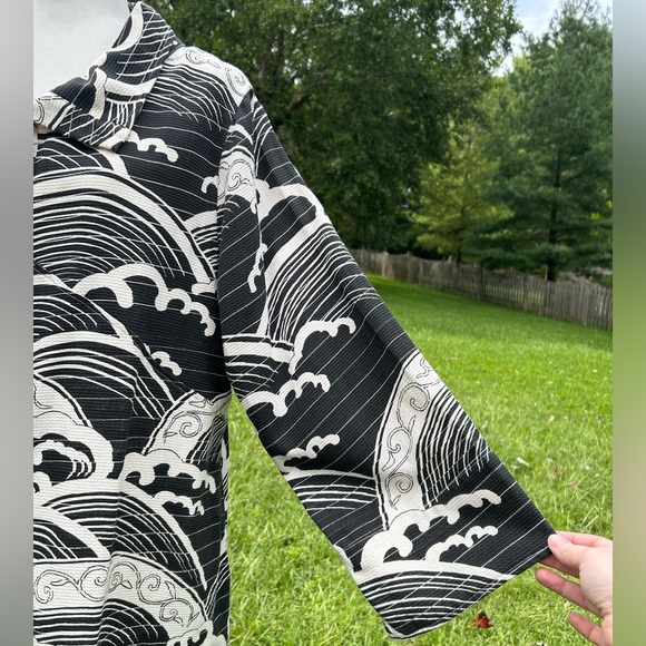 Cupcake International Lagenlook Art to Wear Abstract Slouchy Jacket XL - Picture 2 of 14